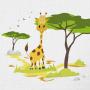 Visuel de Papier Peint Girafon