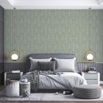 Papier Peint Arabesque Volutea Vert Sauge