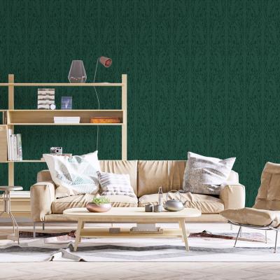 Papier Peint Arabesque Volutea Vert Sapin