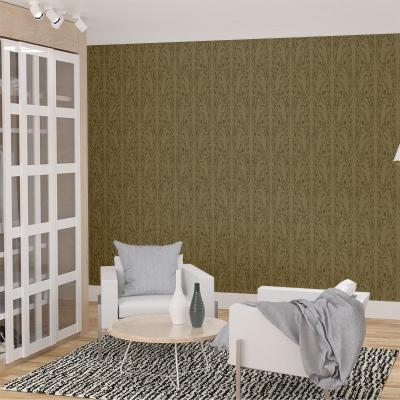 Papier Peint Arabesque Volutea Kaki