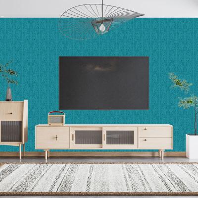 Papier Peint Arabesque Volutea Bleu Canard